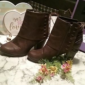 JG Brown Ankle Boot/ 3.5 inch heel